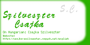 szilveszter csajka business card